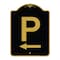 Signmission Designer Series PW/ Left Arrow, Black & Gold Aluminum Architectural Sign, 18" x 24", BG-1824-23512 A-DES-BG-1824-23512 - alternate 1